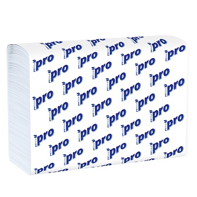 Полотенца бумажные в листах 24х21.5см PRO Tissue 2х слойные, Z сложение, H2, 150 шт. С444 (х1/28) [упаковка]