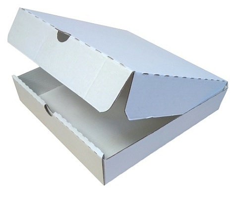 Коробка картонная для пиццы 190х190х40мм Гофрокартон цвет Белый (х1/50)